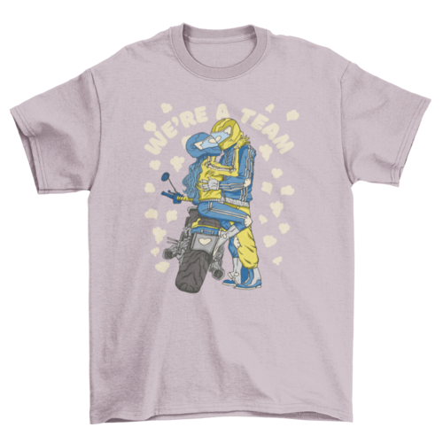 Motorcycle couple in love t-shirt