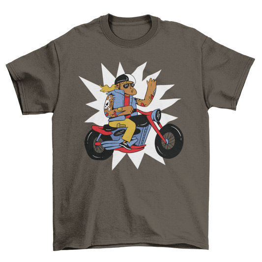 Boy driving a motorcycle t-shirt