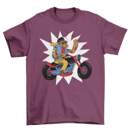 Boy driving a motorcycle t-shirt