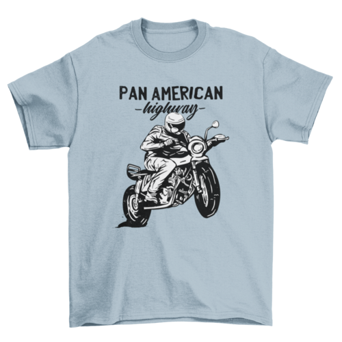 Man with helmet riding motorcycle t-shirt design