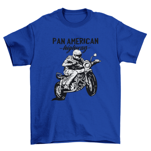 Man with helmet riding motorcycle t-shirt design