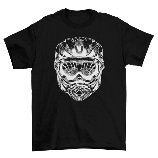 Downhiller helmet head t-shirt