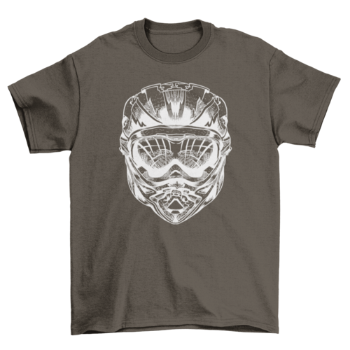 Downhiller helmet head t-shirt