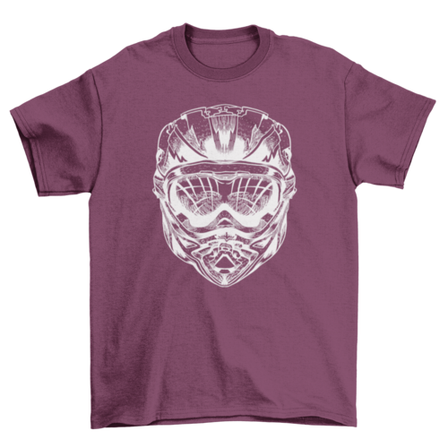 Downhiller helmet head t-shirt