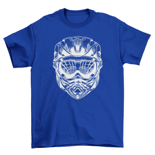 Downhiller helmet head t-shirt