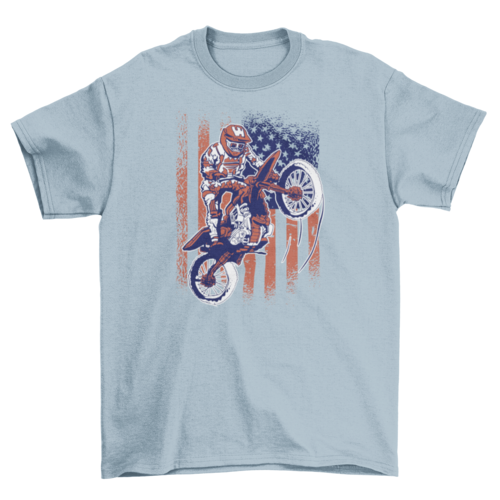 Grunge dirt motorcycle t-shirt