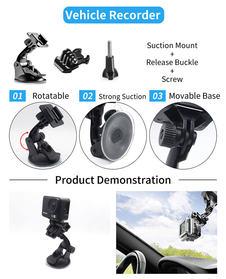 Hridz 84-in-1 Action Camera Accessories Kit for GoPro 10 9 8 7 6 5 4