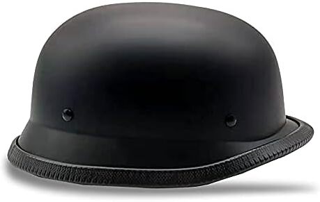 ELECOVER Half Motorcycle German Style Helmet for Cruiser Super Black