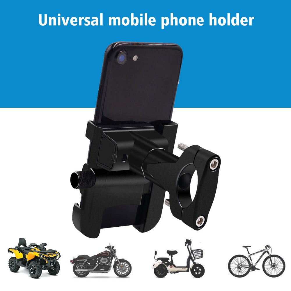 Aluminium Bicycle Motorcycle Phone Holder with USB Charger