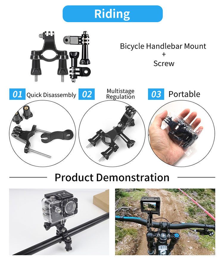 Hridz 84-in-1 Action Camera Accessories Kit for GoPro 10 9 8 7 6 5 4