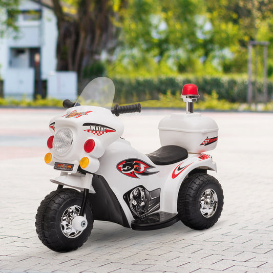 Aosom 6V Kid Electric Motorcycle Police Car Battery Powered Electric