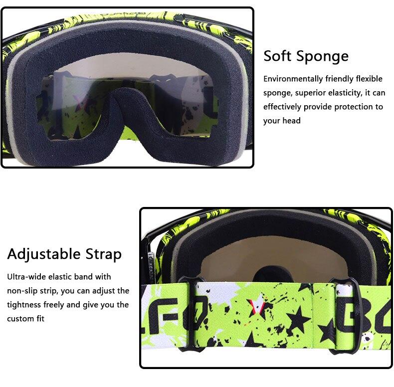 Motorcycle Goggles Riding Glasses Scooter ATV Off-Road Dust Proof