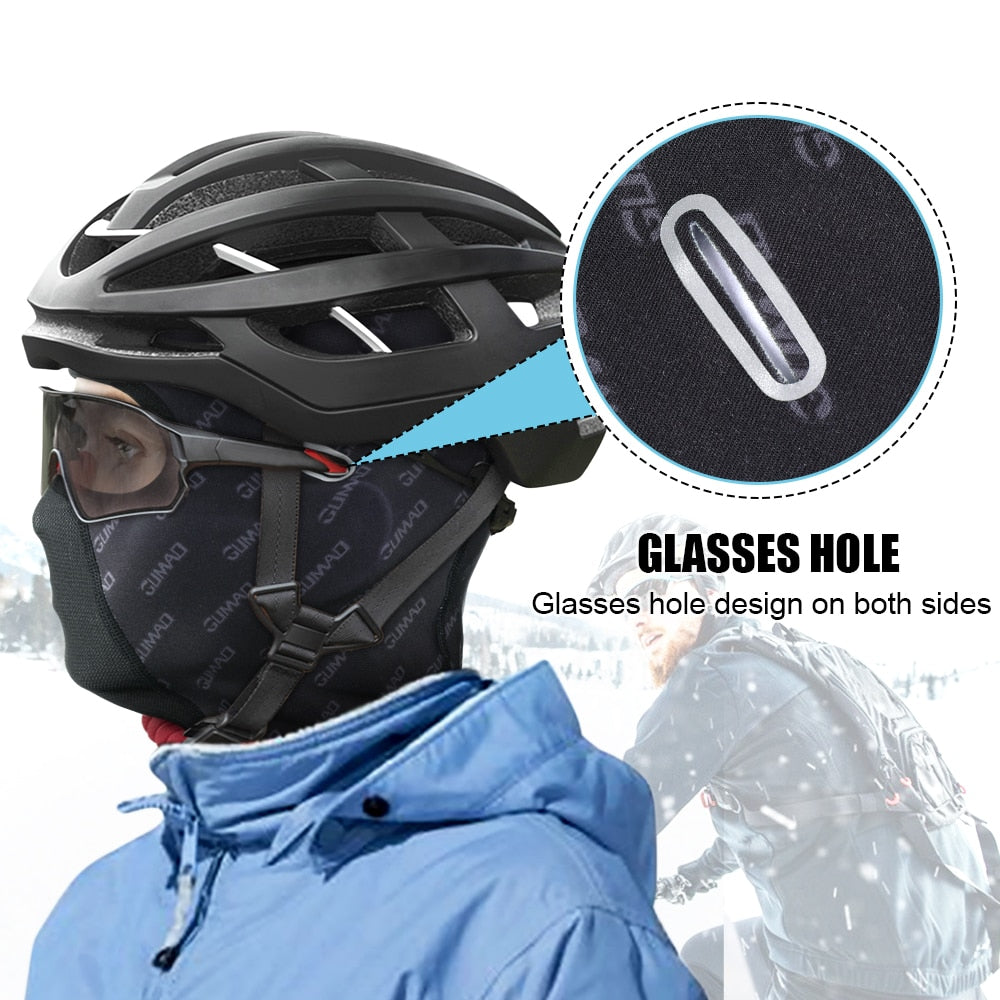 Winter Warm Motorcycle Full Face Mask Fleece Moto Balaclava Windproof