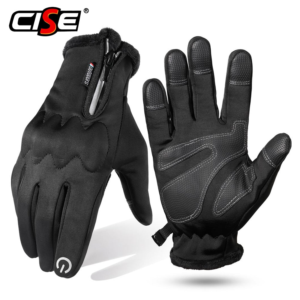 Touchscreen Motorcycle Full Finger Gloves Winter Warm Moto Motocross