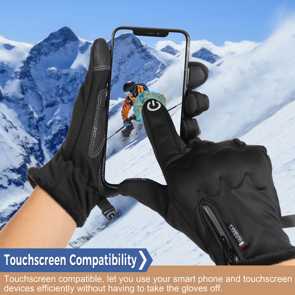 Touchscreen Motorcycle Full Finger Gloves Winter Warm Moto Motocross