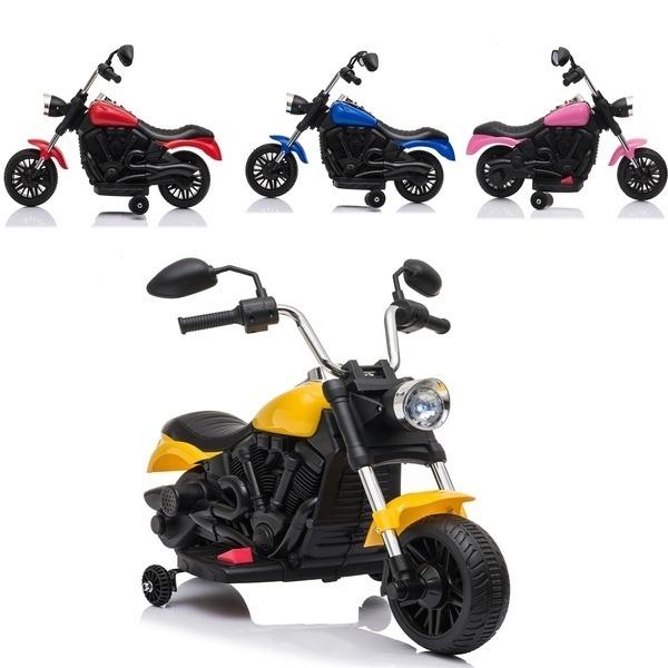 6V Kids Electric Ride on Motorcycle with Training Wheels PP Plastic