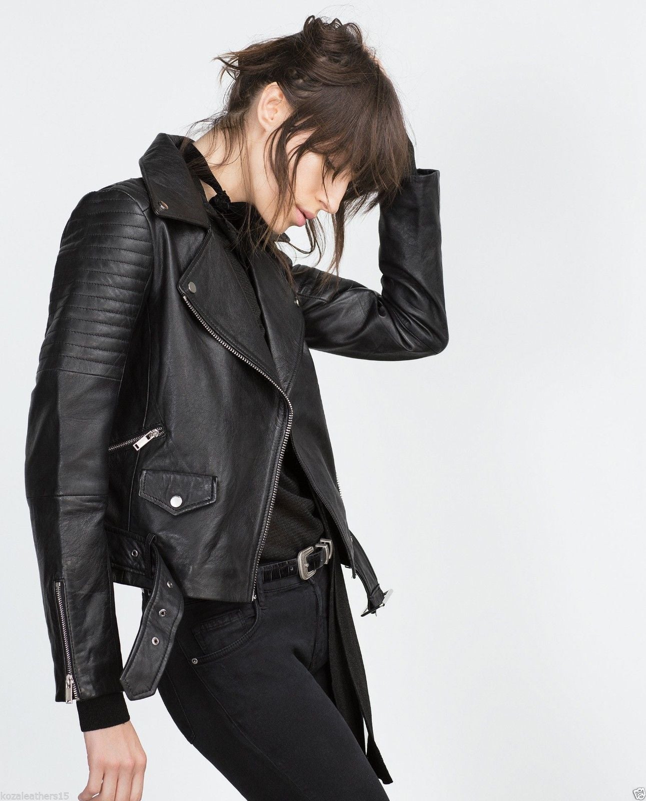 Women Real Lambskin Leather Jacket KW003